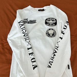 Vanson cotton long sleeve biker tee